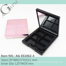 Lovely Rectangular Eye Shadow Case With Mirror AG-ES1062-4, AGPM Cosmetic Packaging , Custom colors/Logo